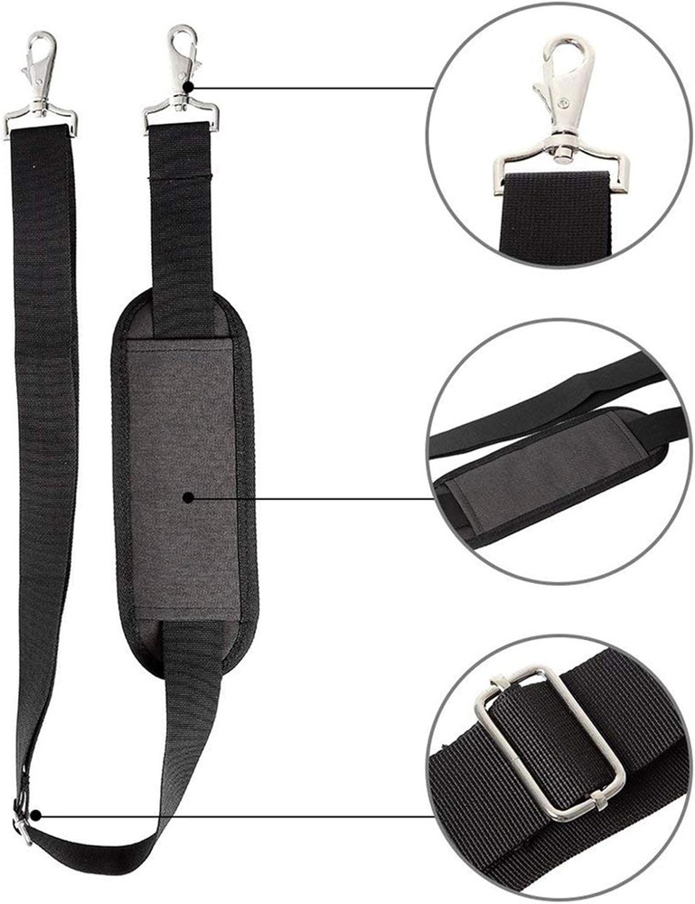61" Replacement Shoulder Strap, Padded Long Duffel Bag Strap Universal Adjustabl