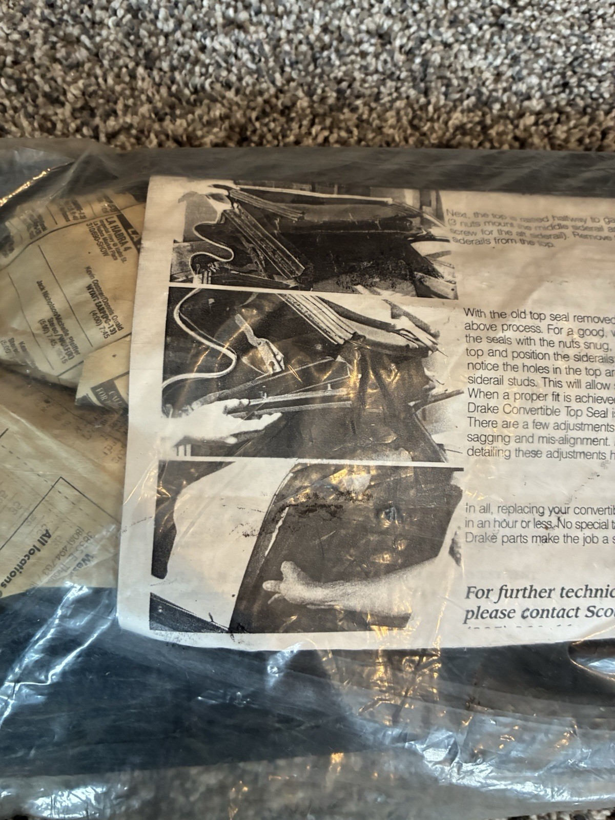 1965 1966 1967 1968 Mustang Scott Drake Convertible Top Seal Kit C5ZZ-7653986-K