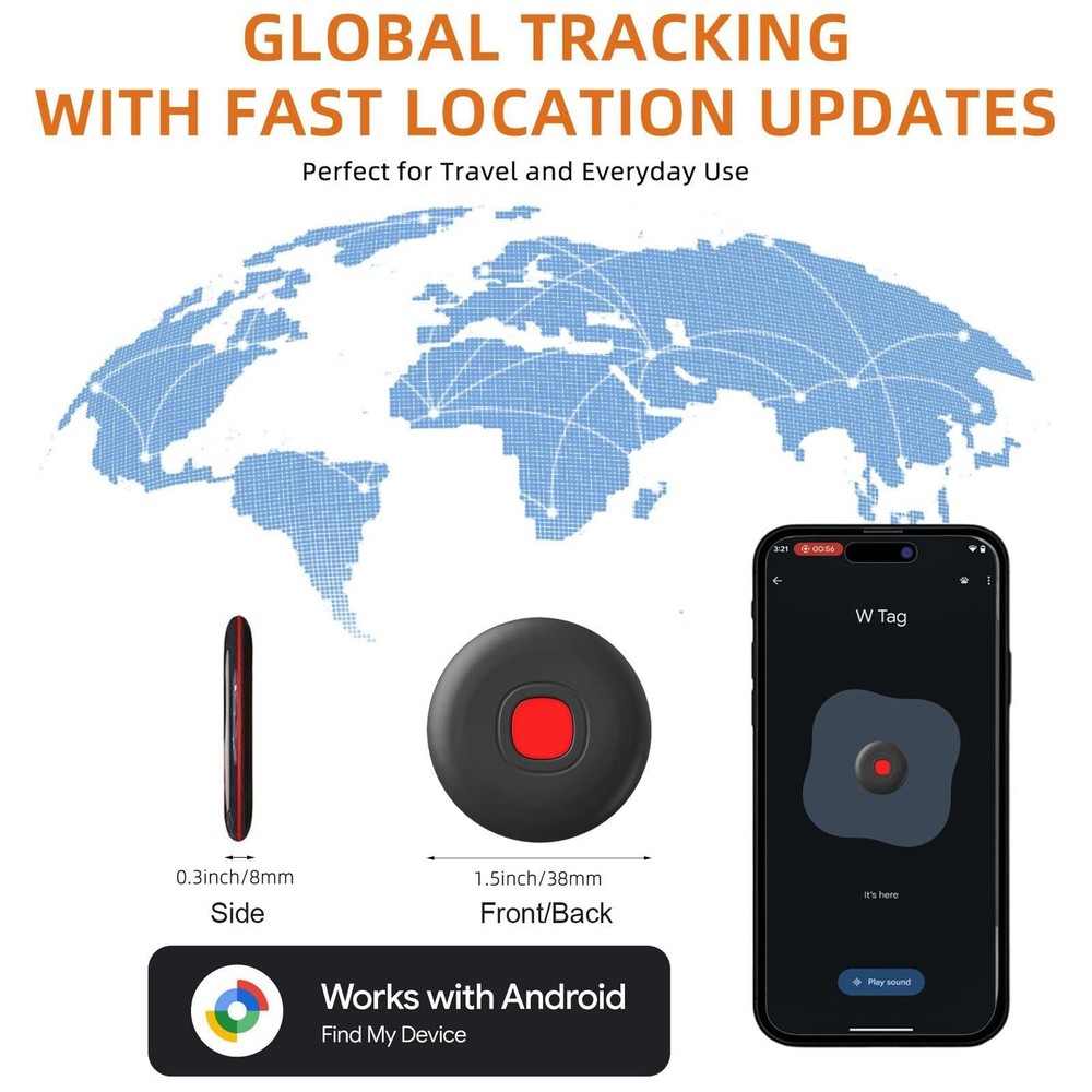 Bluetooth Smart Tags-4 Pack for Android, Smart Tags for Android, Google Certi...