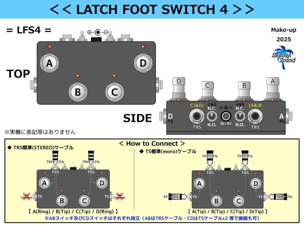 LFS4] LATCH FOOT SWITCH 4 (Latch) lifier function switching, etc.