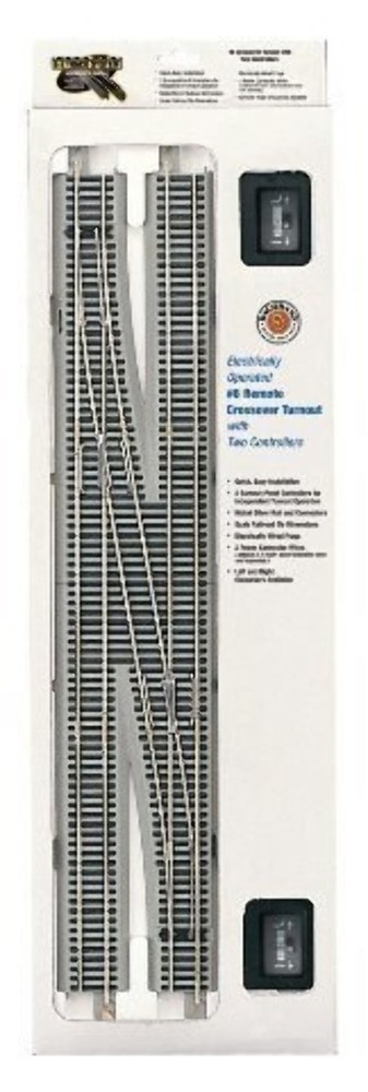 Bachmann 44575 HO Scale #6 Remote Crossover Turnout Left