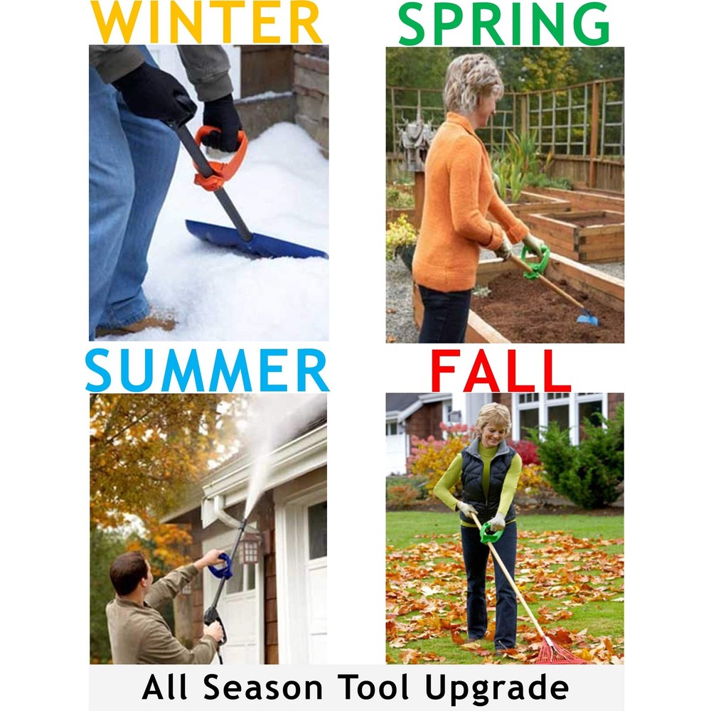 Back-Saving Tool Handle Labor-Saving Ergonomic Shovel or Rake Handle Attachment