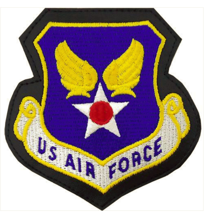 Vanguard AIR FORCE PATCH: U.S. AIR FORCE - LEATHER WITH HOOK CLOSURE