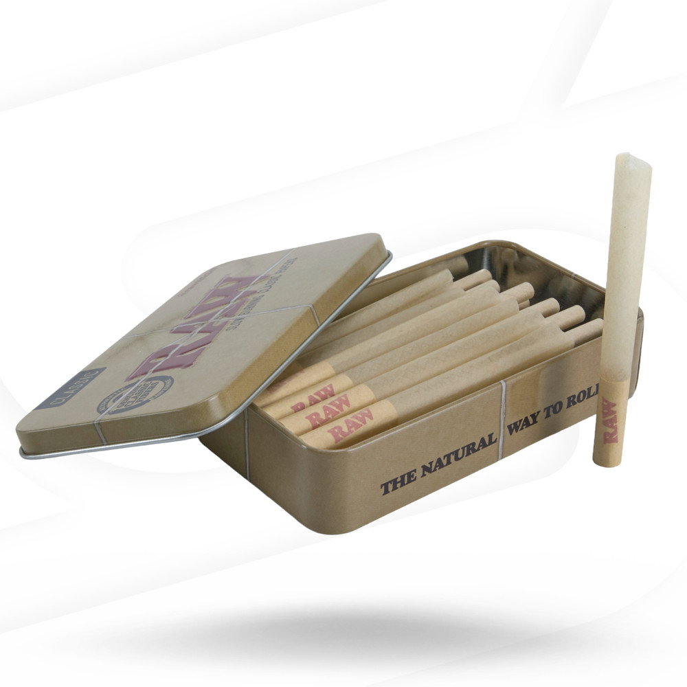 RAW Level Classic Pre Rolled Paper + Tin Can - 20 Pack