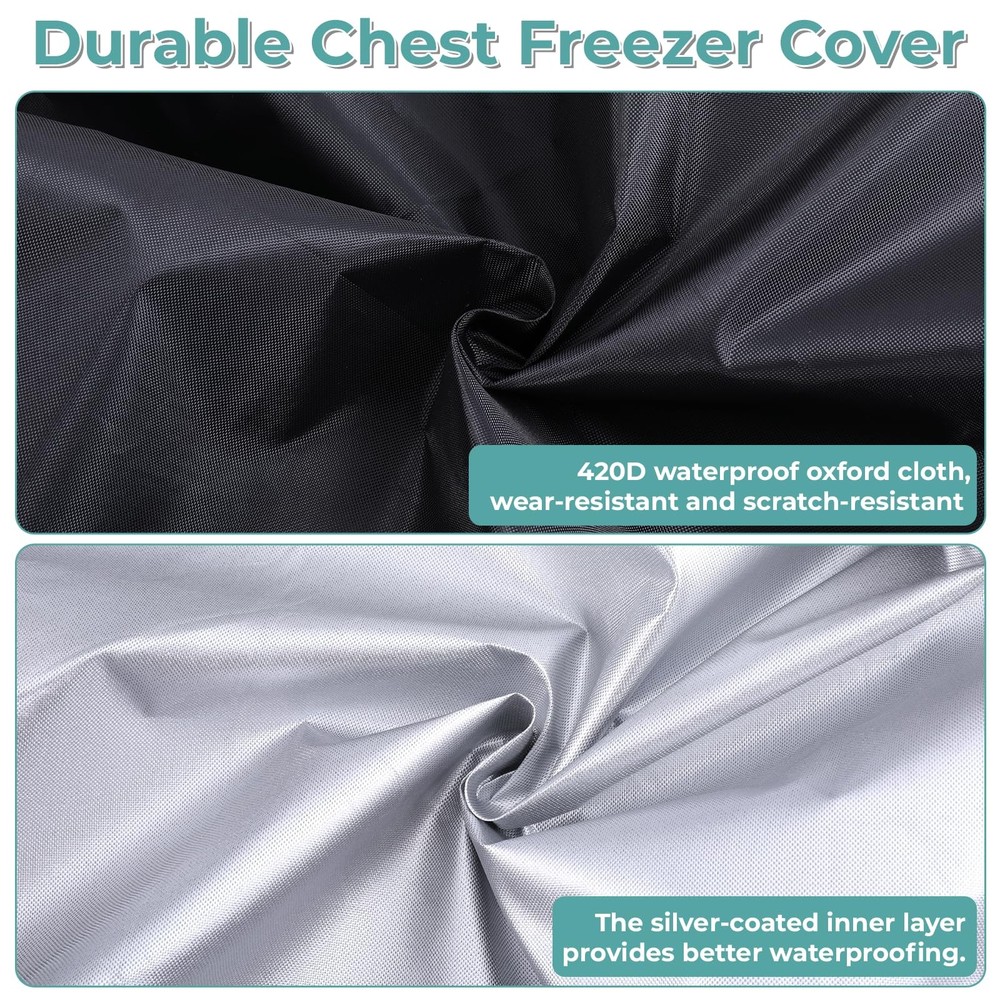 Chest Freezer Cover Deep Covers, Waterproof Freezers Covers Compact...