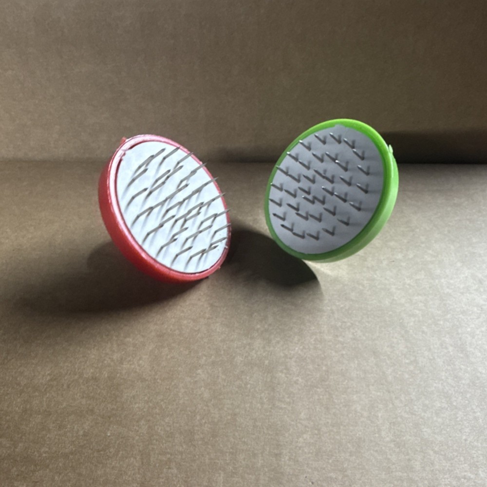 Push Function Food Chopper Set, Red & Green, Plastic & Metal, 2 Pieces