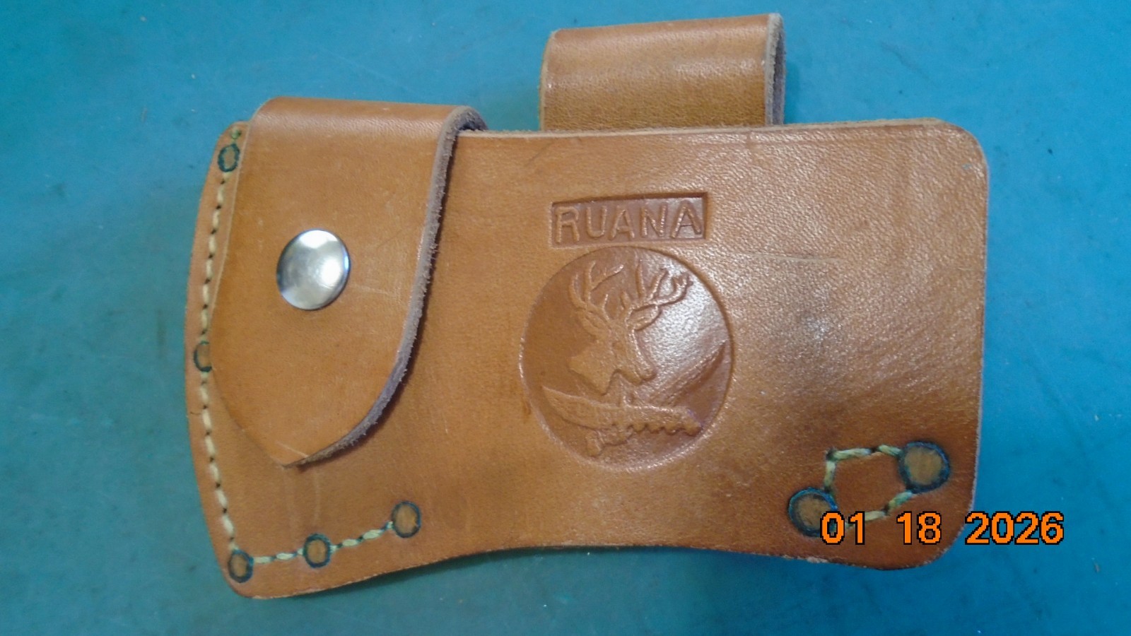 RH RUANA Bonner MT. M Stamp Hatchet / Leather Sheath 1962-1983 Unused Pristine