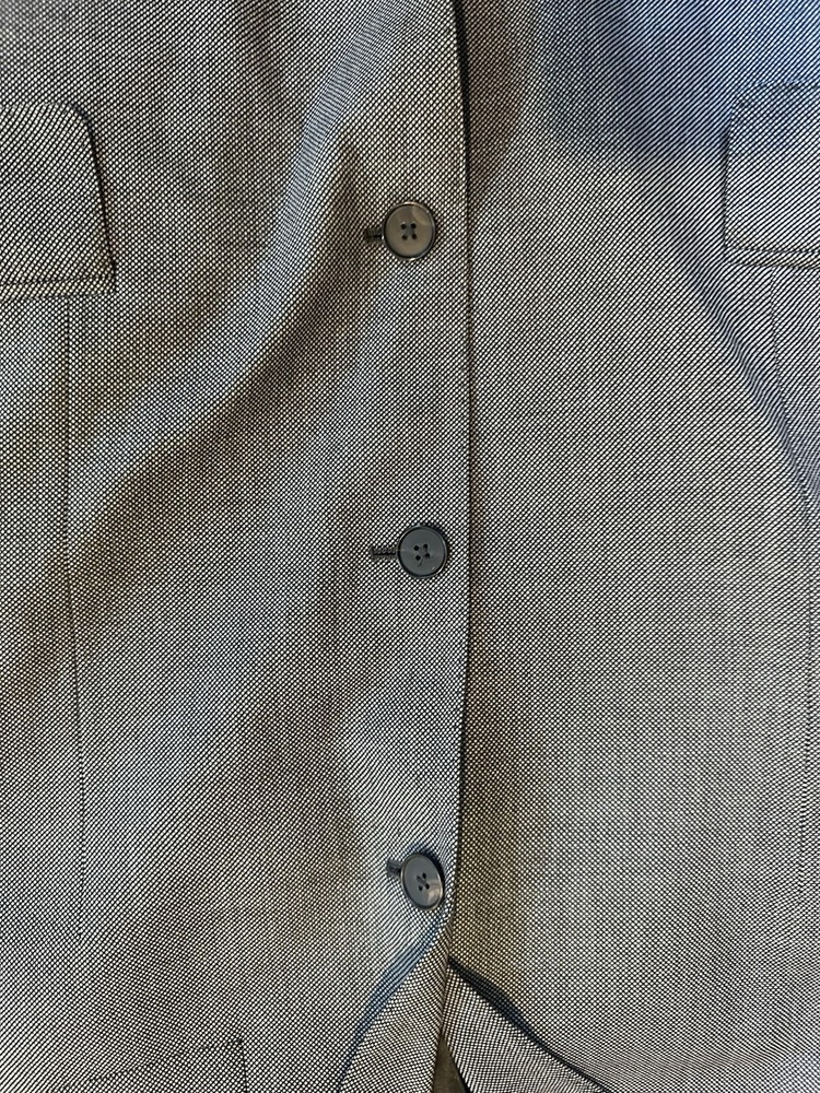 Jaeger Single Breasted Wool Blazer Jacket - Grey - Size 40R