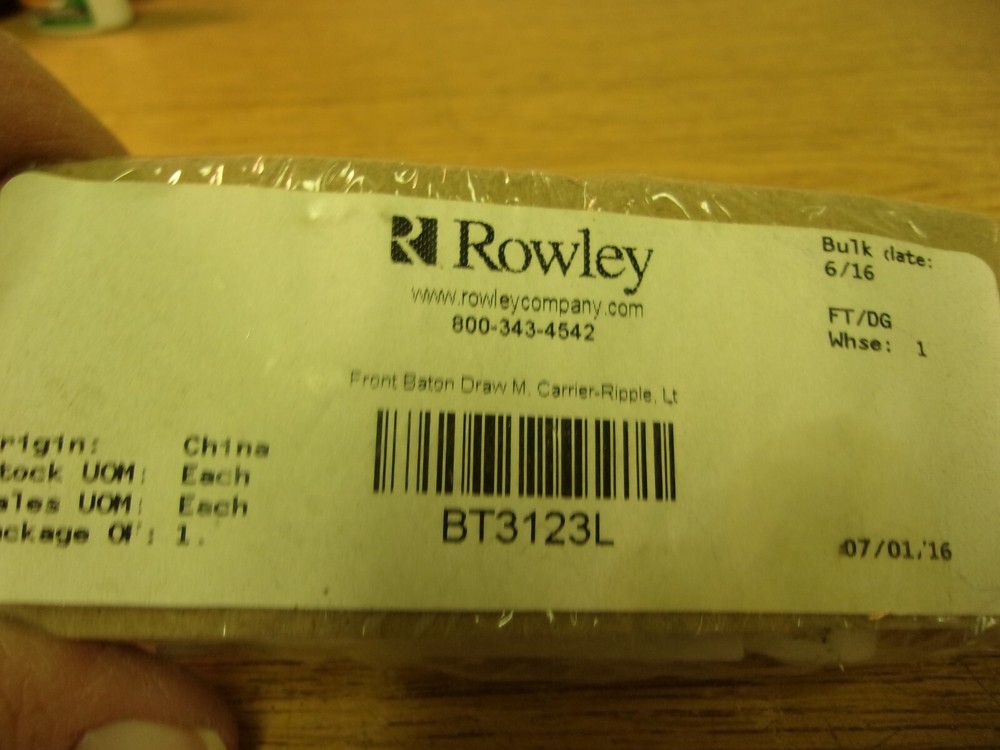 Rowley Front Baton Draw Master Carrier, Ripple Left BT3123L