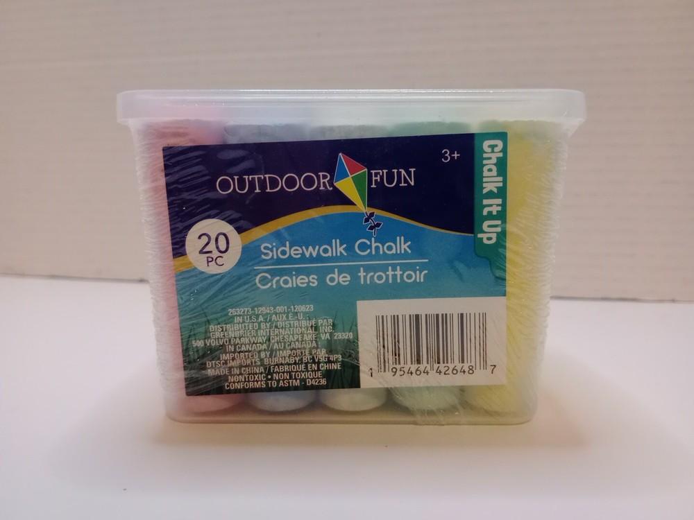 Outdoor Fun Sidewalk Chalk, 20-ct.