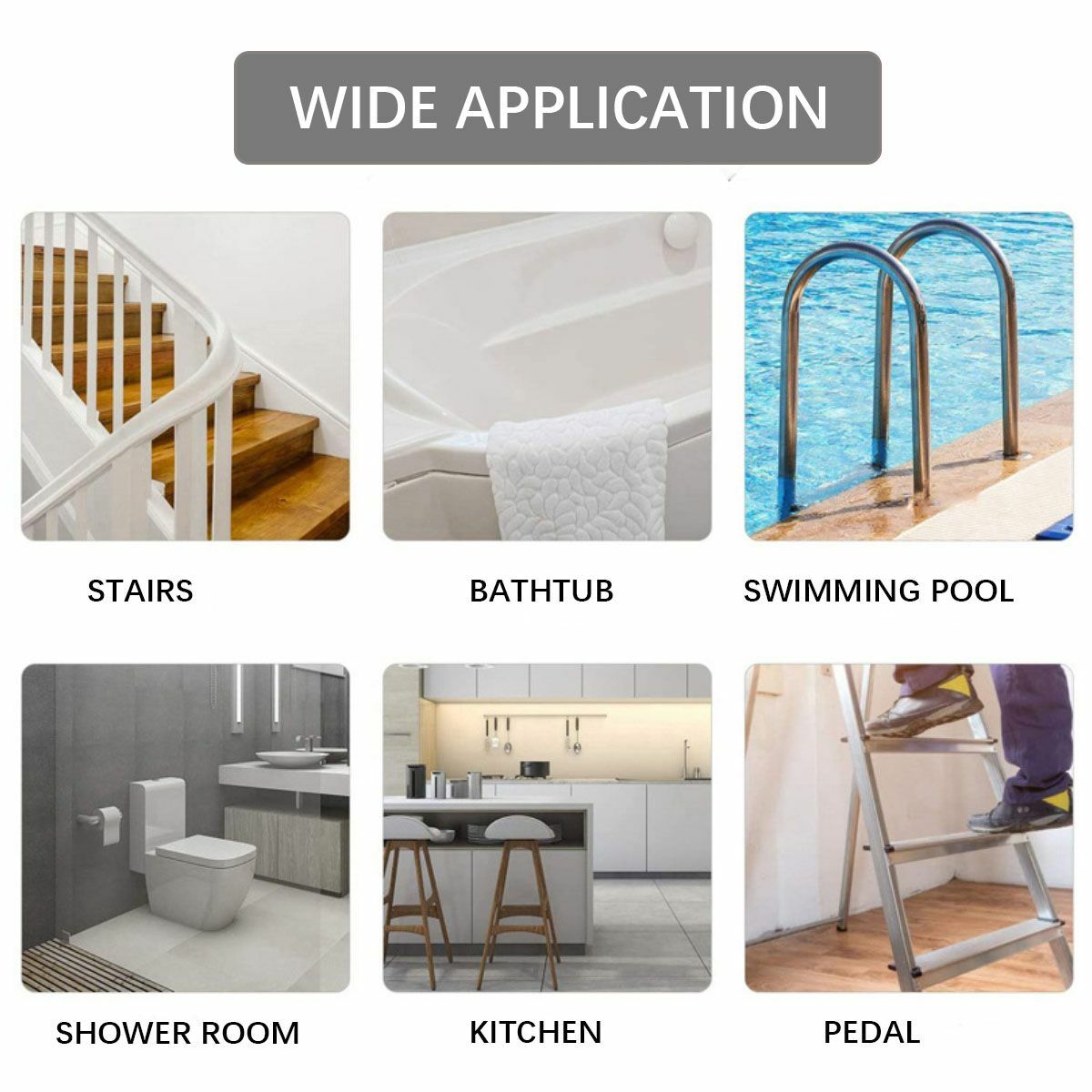 Non Slip Flower Stickers Decals Tape Mat for Bath Tub Stairs Shower Appliques