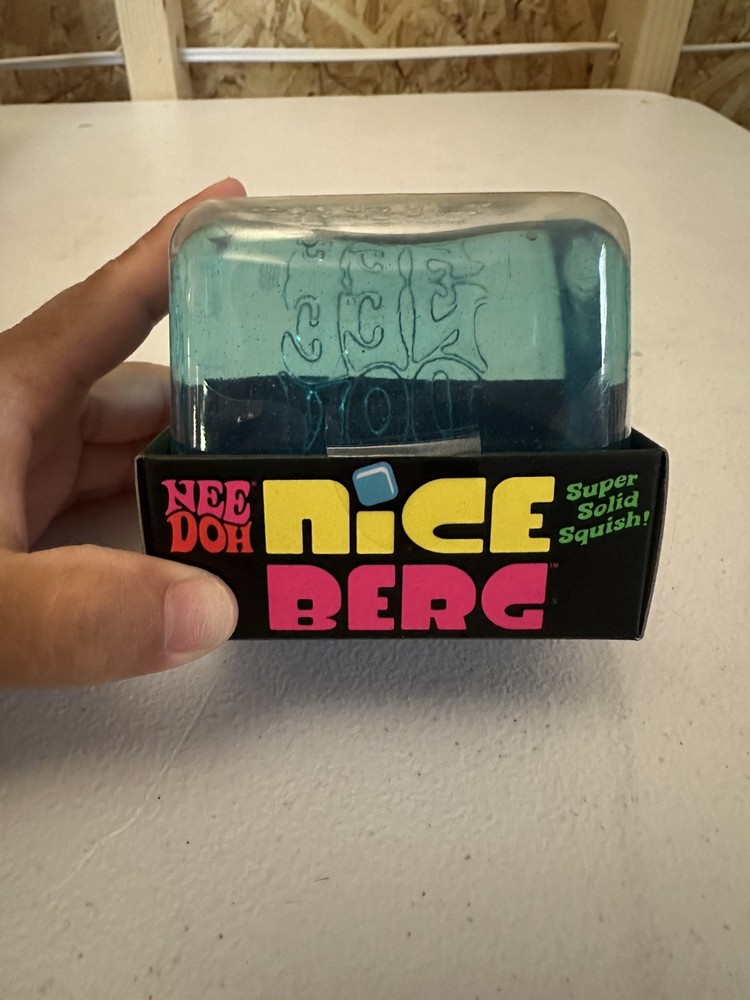 NeeDoh Nice Berg Blue XL  Nee Doh Solid Squish Cube Ice Block