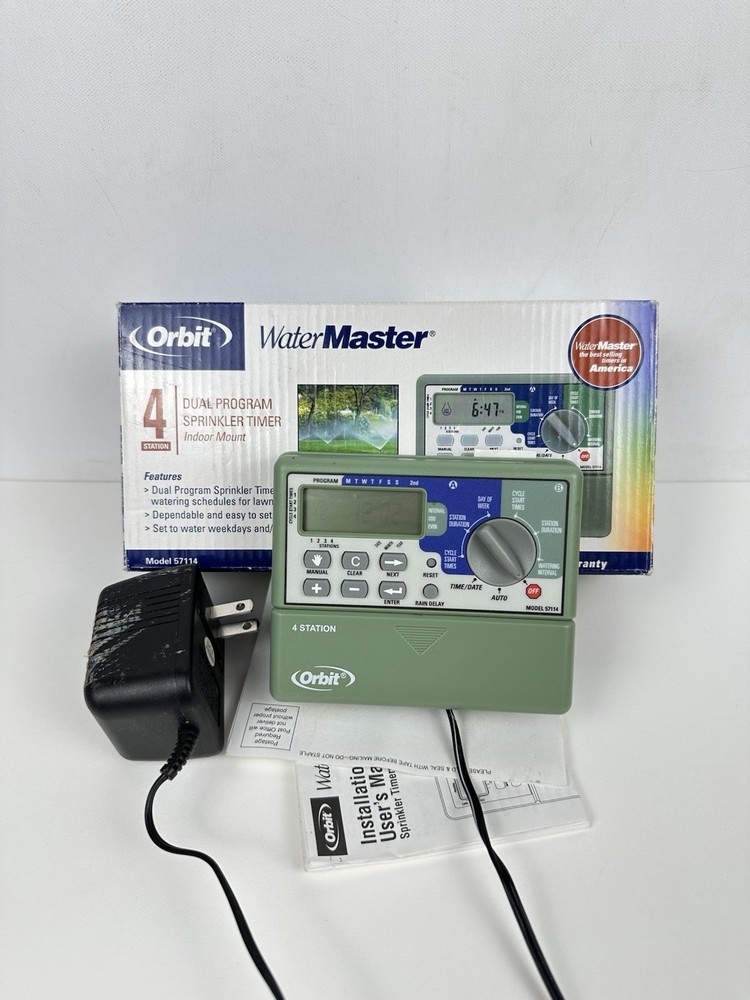 Orbit 57114 WT2X WaterMaster 4-Station Indoor Sprinkler Timer Controller