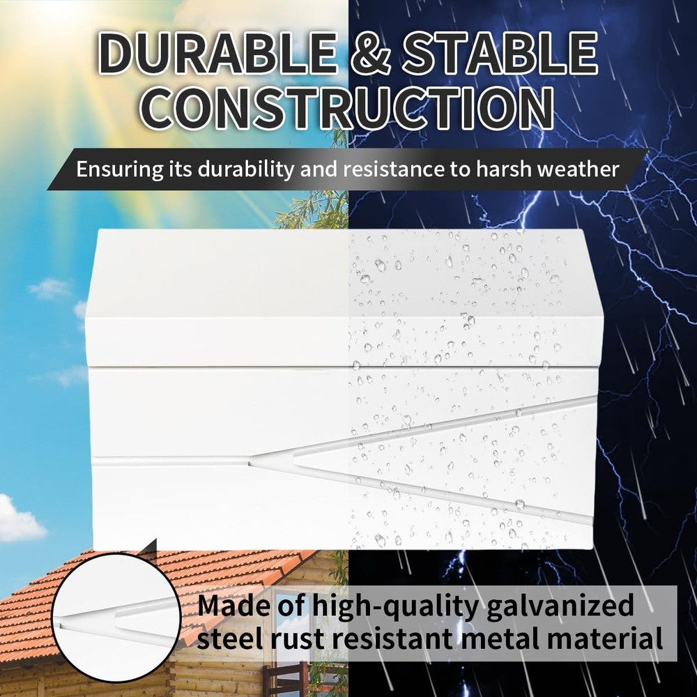 Wall Mount Mailbox, Large Capacity Mailbox for House, White