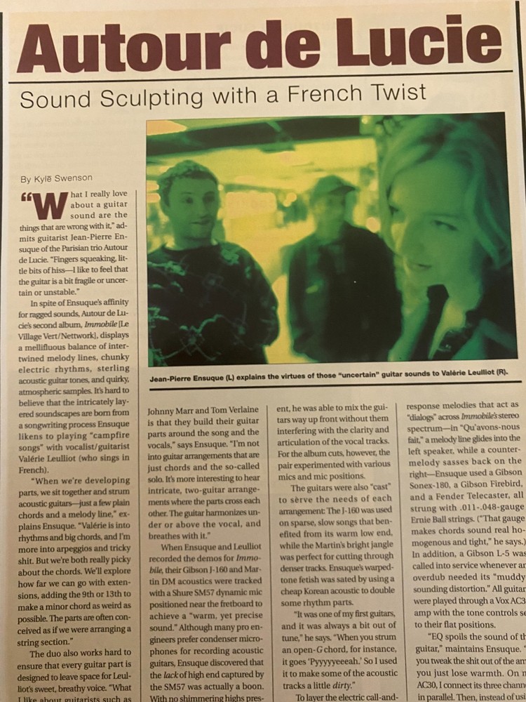 Autour de Lucie, Full Page Vintage Clipping