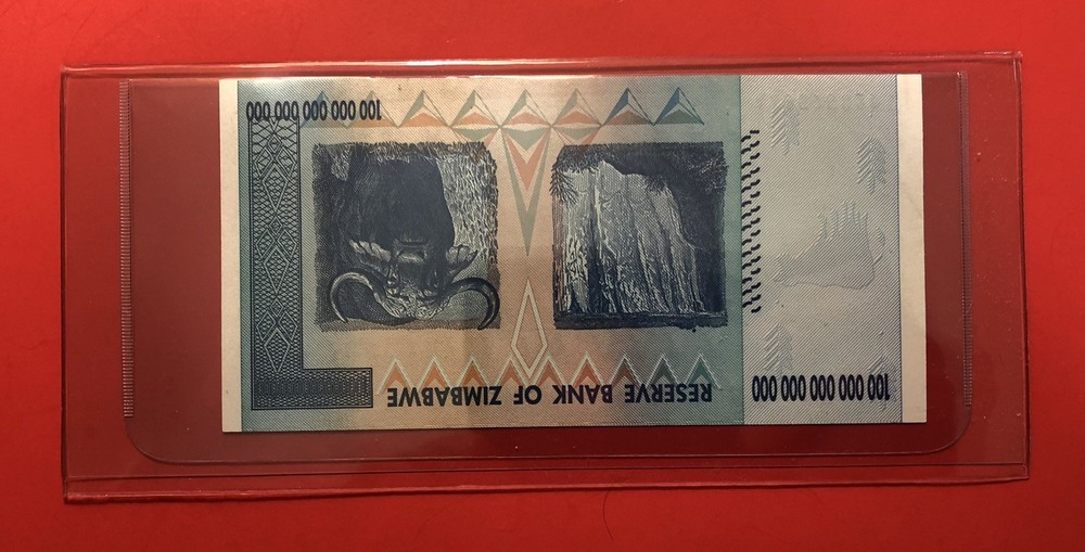 ZIMBABWE 100 TRILLION DOLLAR BANKNOTES, ALMOST UNCIRCULATED