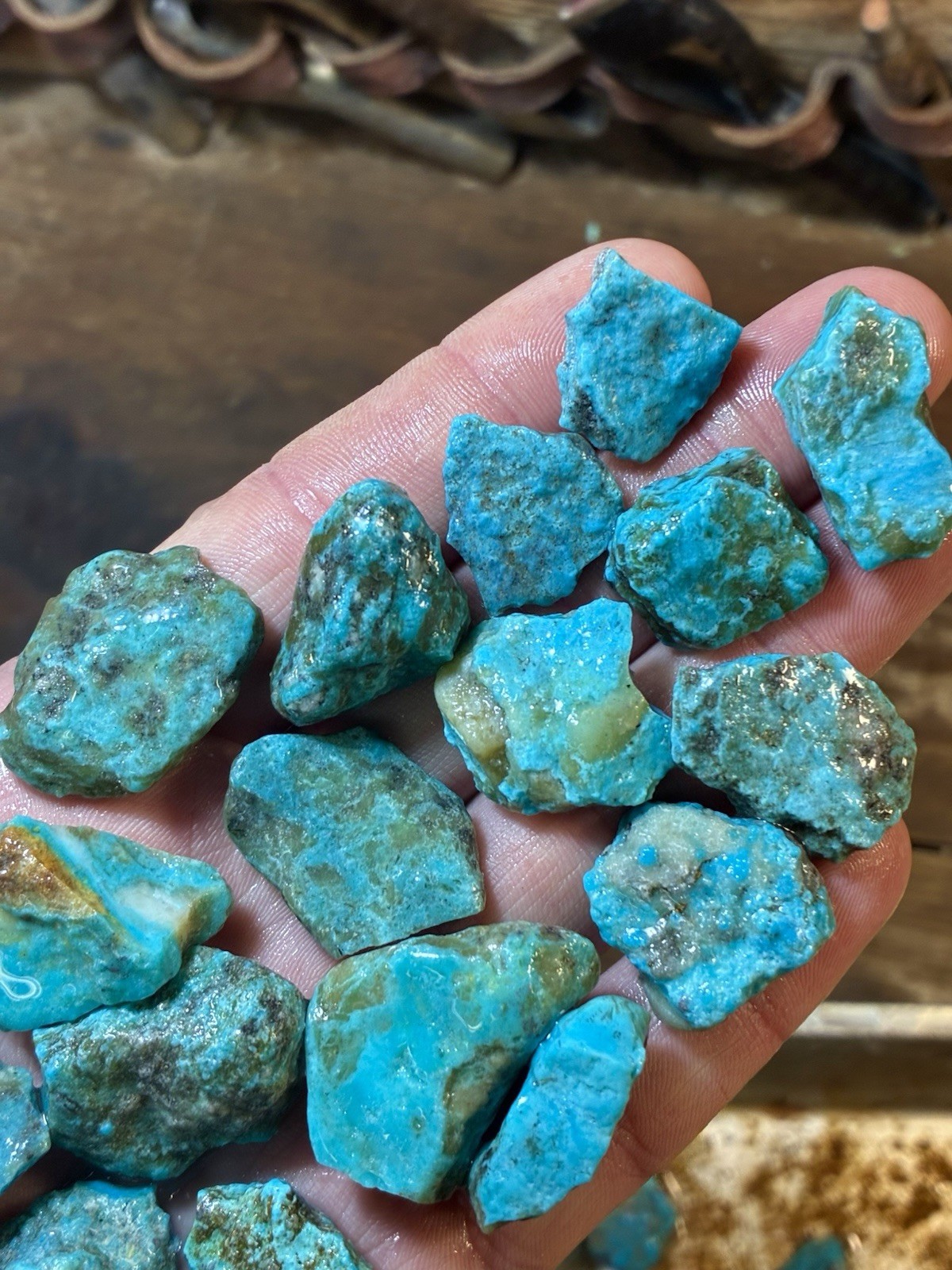 1 Lb. Ithaca Peak, Real Turquoise! Electric blues! High in matrix. ❤️‍🔥3 Left!