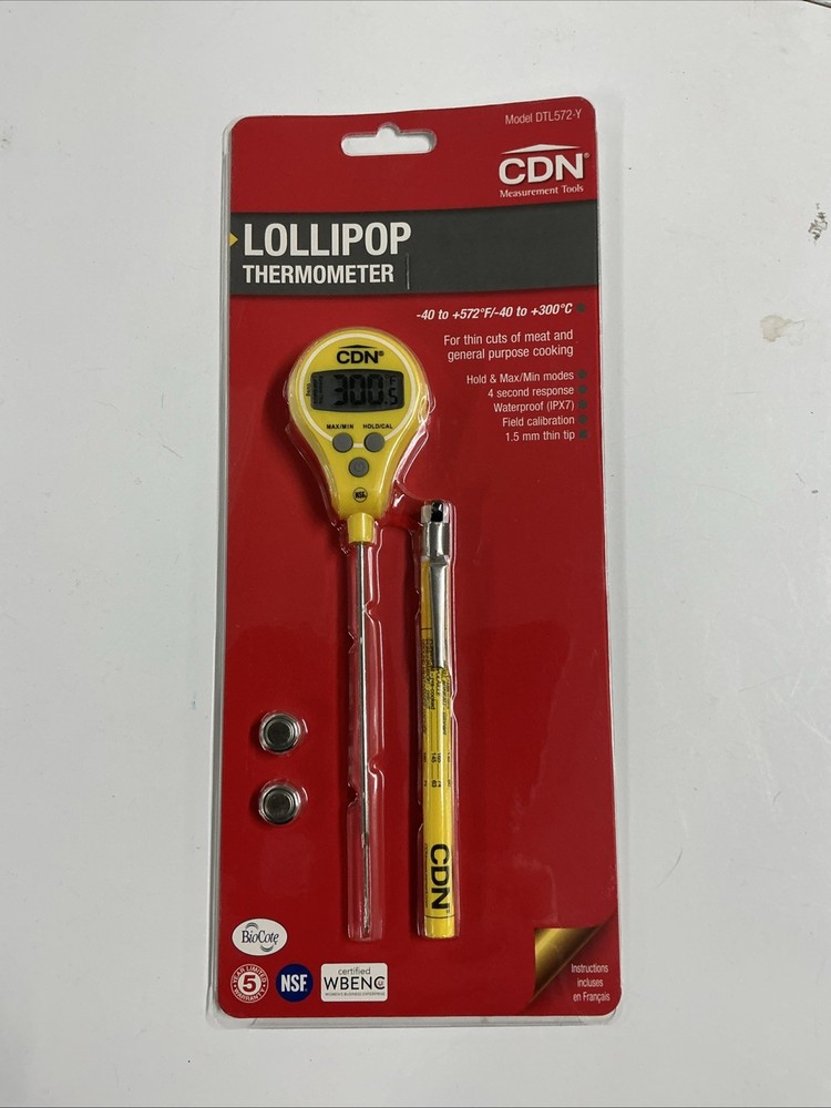 CDN Digital Lollipop Thermometer, 4 Second Response Time, 4.3-Inch Stem