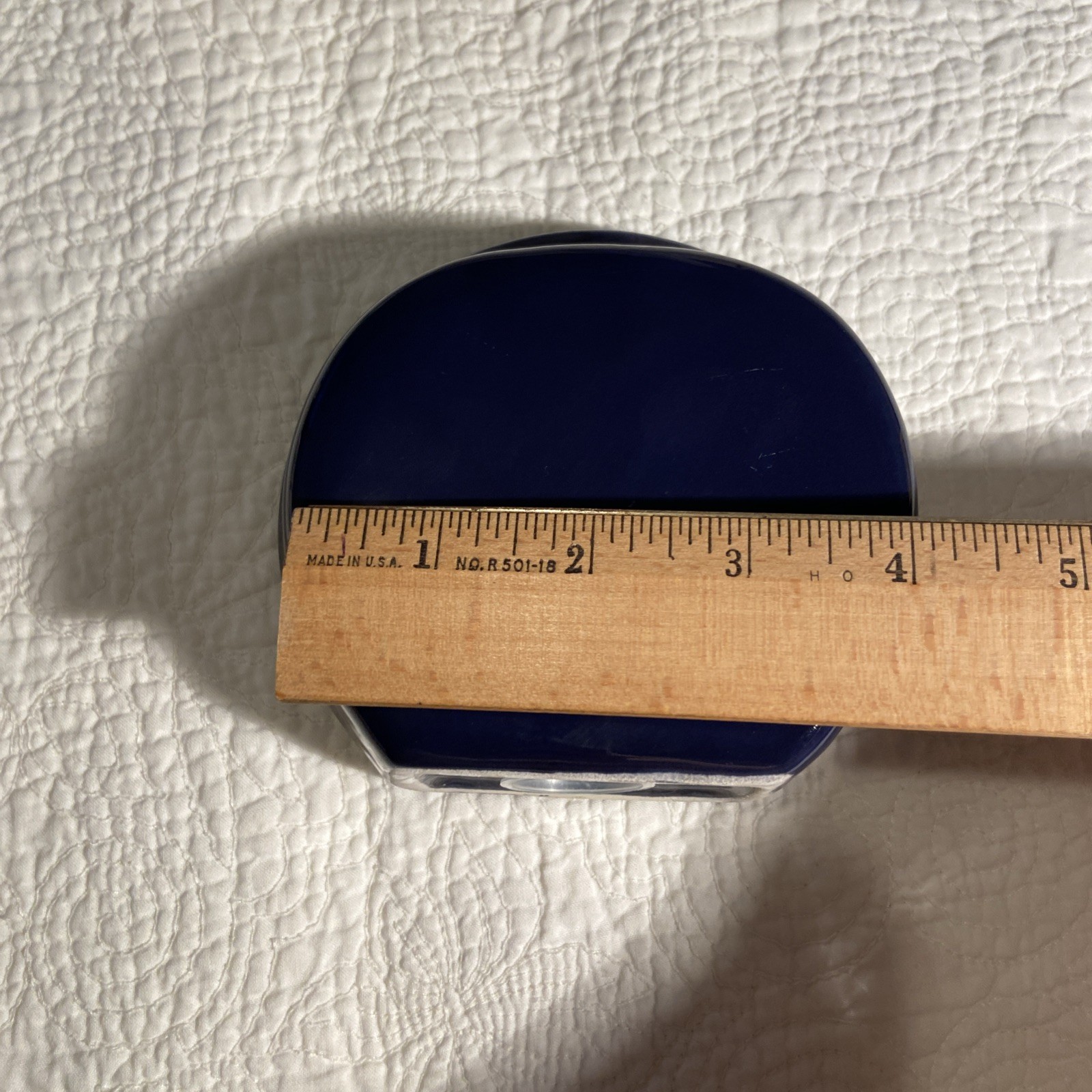 Vtg Celestial Sun Ceramic Toothbrush Holder Bohemian Blue and Gold