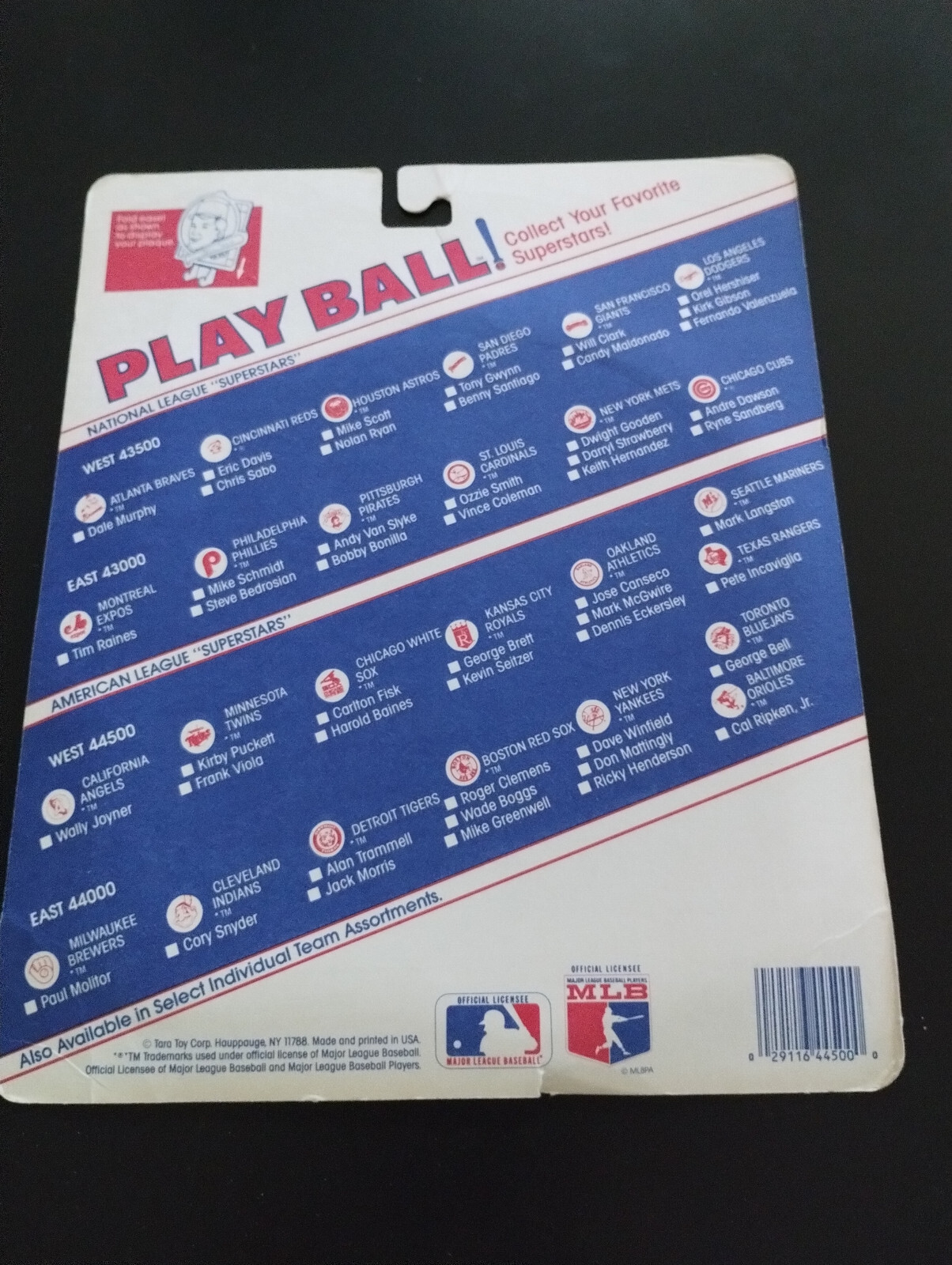 1989 Play Ball Tara Kirby Puckett Superstar Plaque Sealed