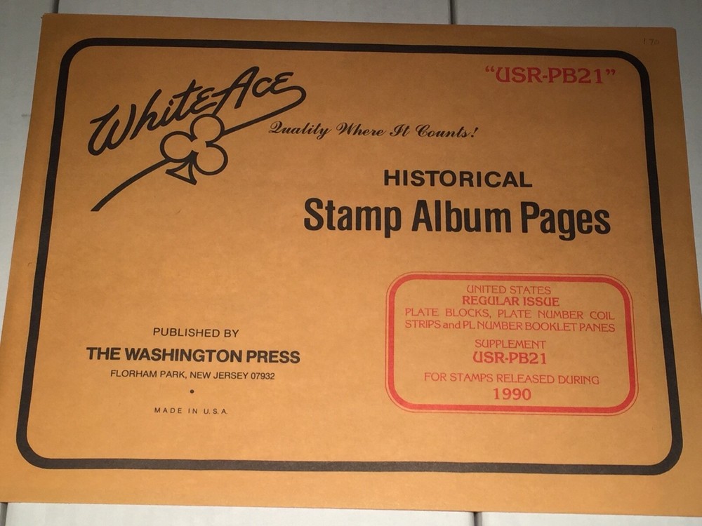 New Package White Ace Pages Regular Issues 1990 PB,Coils,etc Supplement USR-PB21