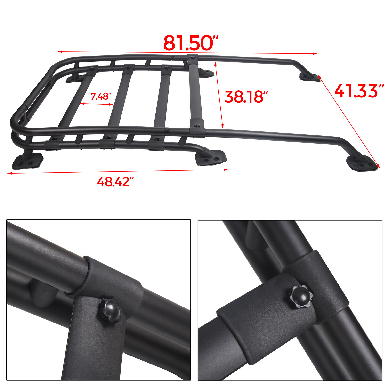 For Toyota FJ Cruiser 2007-2014 Factory Style Aluminum Roof Rack Rail Top Cargo
