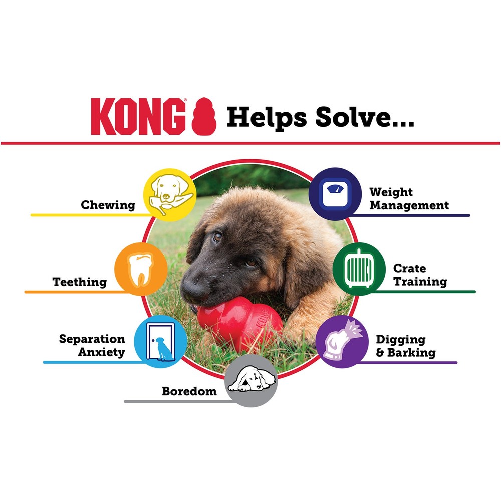 KONG Classic, Medium, 3 1/2", Red