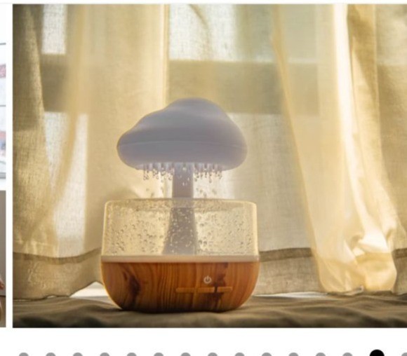 Cloud-Inspired LED Humidifier & Diffuse 7-Color Changing Lights USB-C Charging