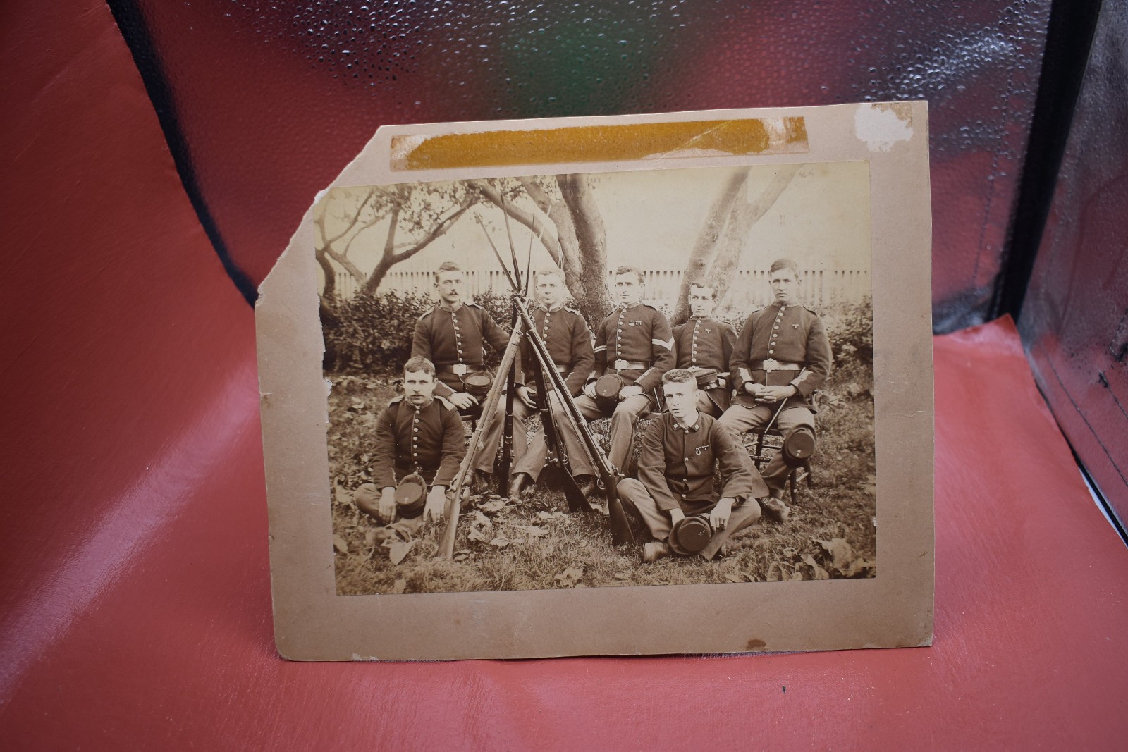 Indian Wars era Soldiers w/ Springfield Trapdoor Rifle 8x6 scene dated 1886