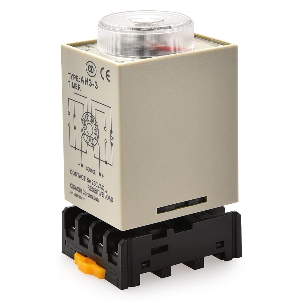 Baomain AC 220V AH3-3 Time Delay Relay Solid State Timer 8 Pins 60Min with...