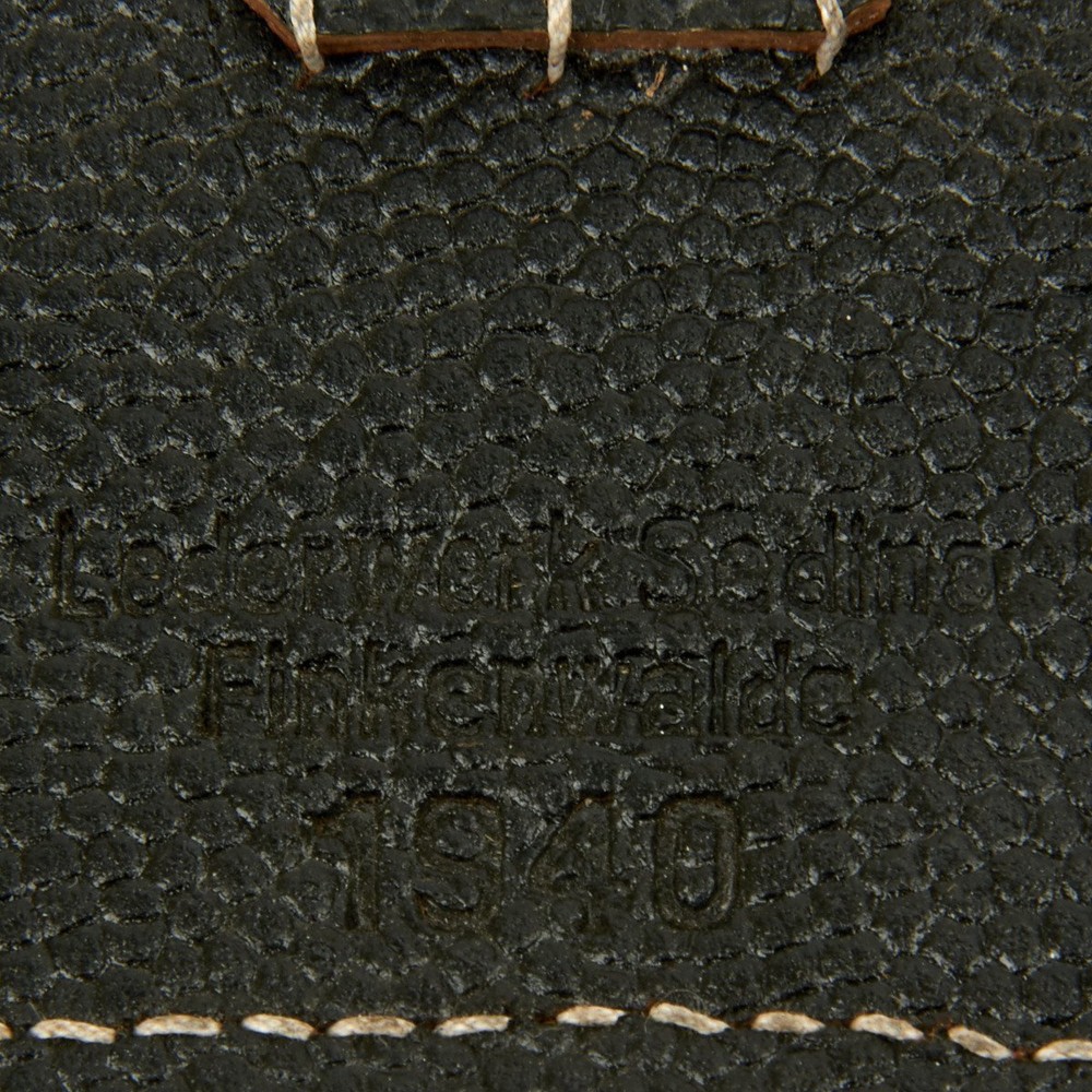 German WWII 98k Mauser Black Leather Ammunition Pouch