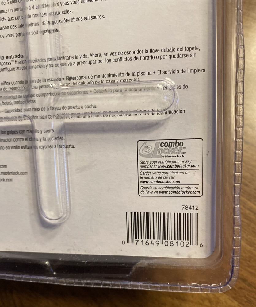 NOS Master Lock 5400D Select Access Combination Safe Spare Keys Storage 2007 B4