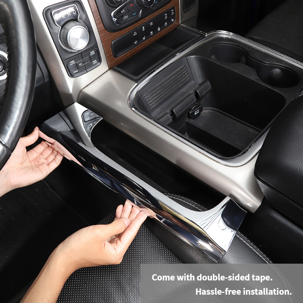 Center Console Front Cup Holder Side Panel Trim for Dodge RAM 1500 10-17 Chrome