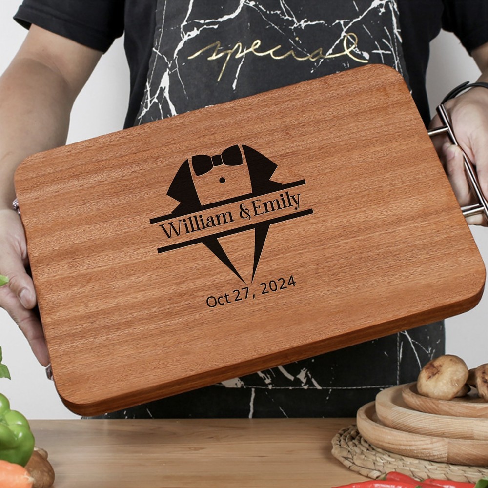 Premium Solid Ebony Wood Cutting Board for Kitchen