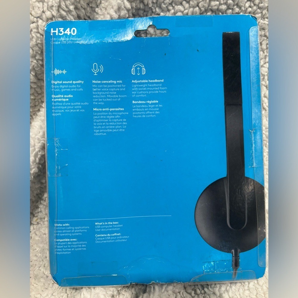 Logitech USB Headset H340, Stereo, USB Headset for Windows and Mac - Black