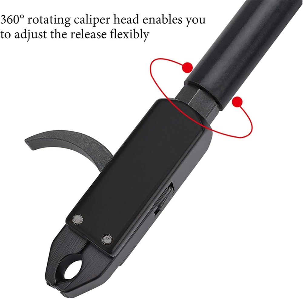 Elong Adjustable Archery Compound Bow Release Aid with Foldback Design- Black Wr
