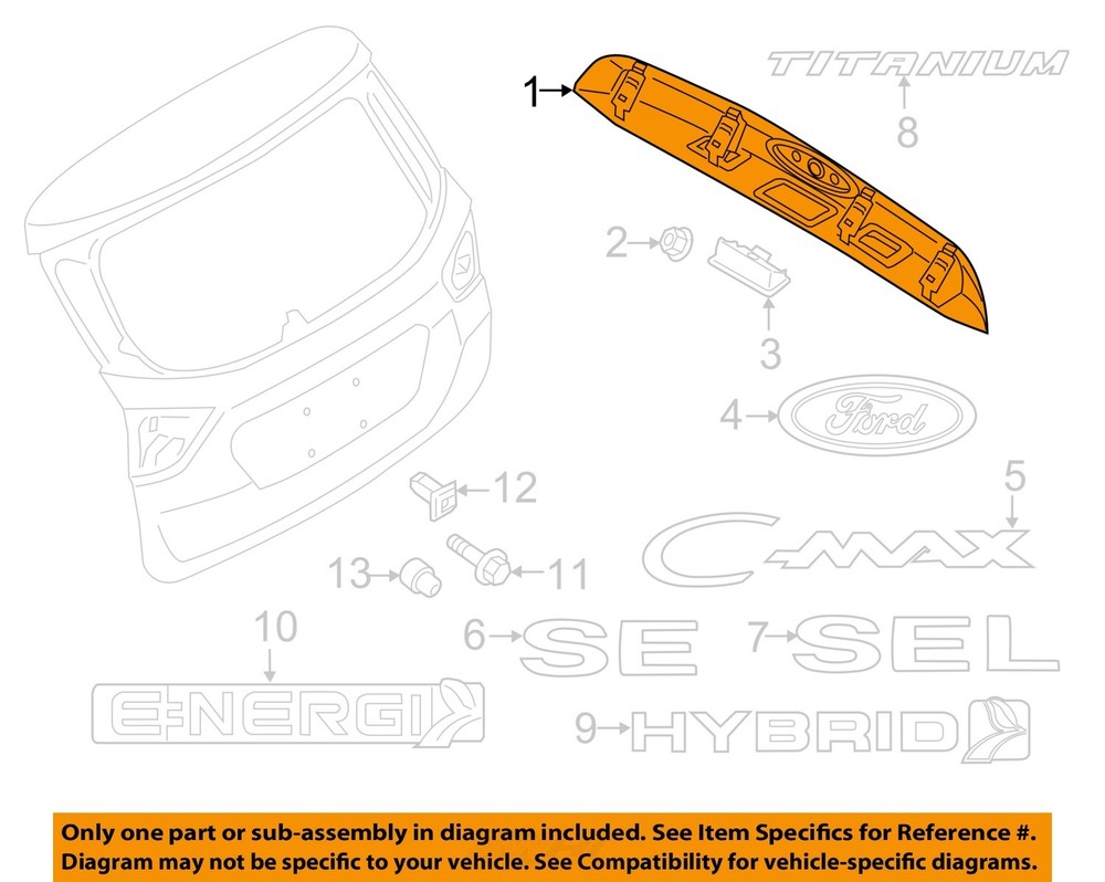 2013-2018 C-Max Lift Gate Release Handle AM5Z5843400AAPTM