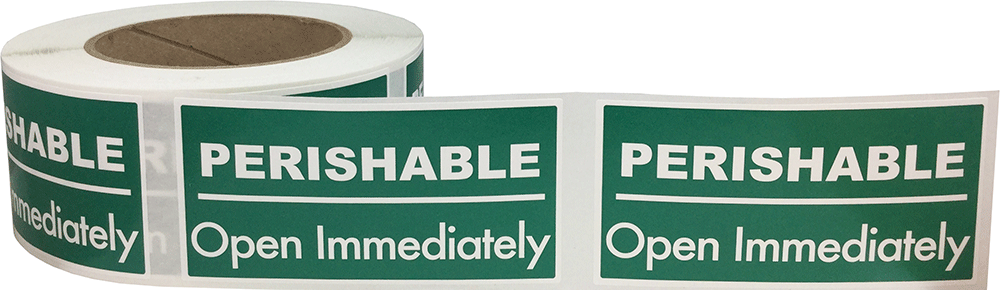 PERISHABLE - Open Immediately Labels | 2 x 4" Inches | 500 Pack
