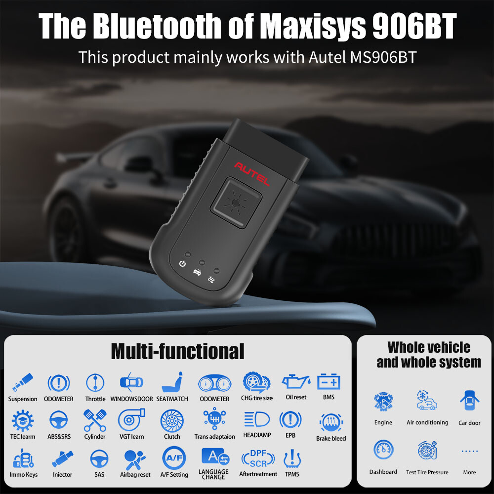 Autel Maxi VCI V100 Wireless Diagnostic Interface DLC Bluetooth MS906TS MS906BT