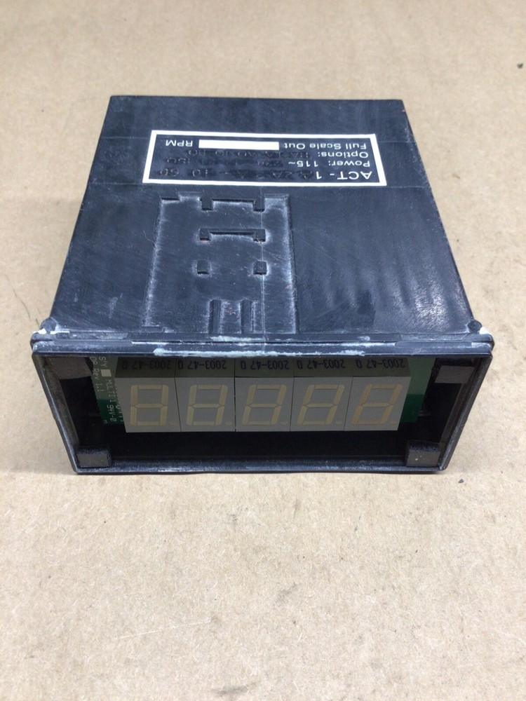 Monarch ACT-1B Panel Tachometer  *Missing Cover*  #4007J121