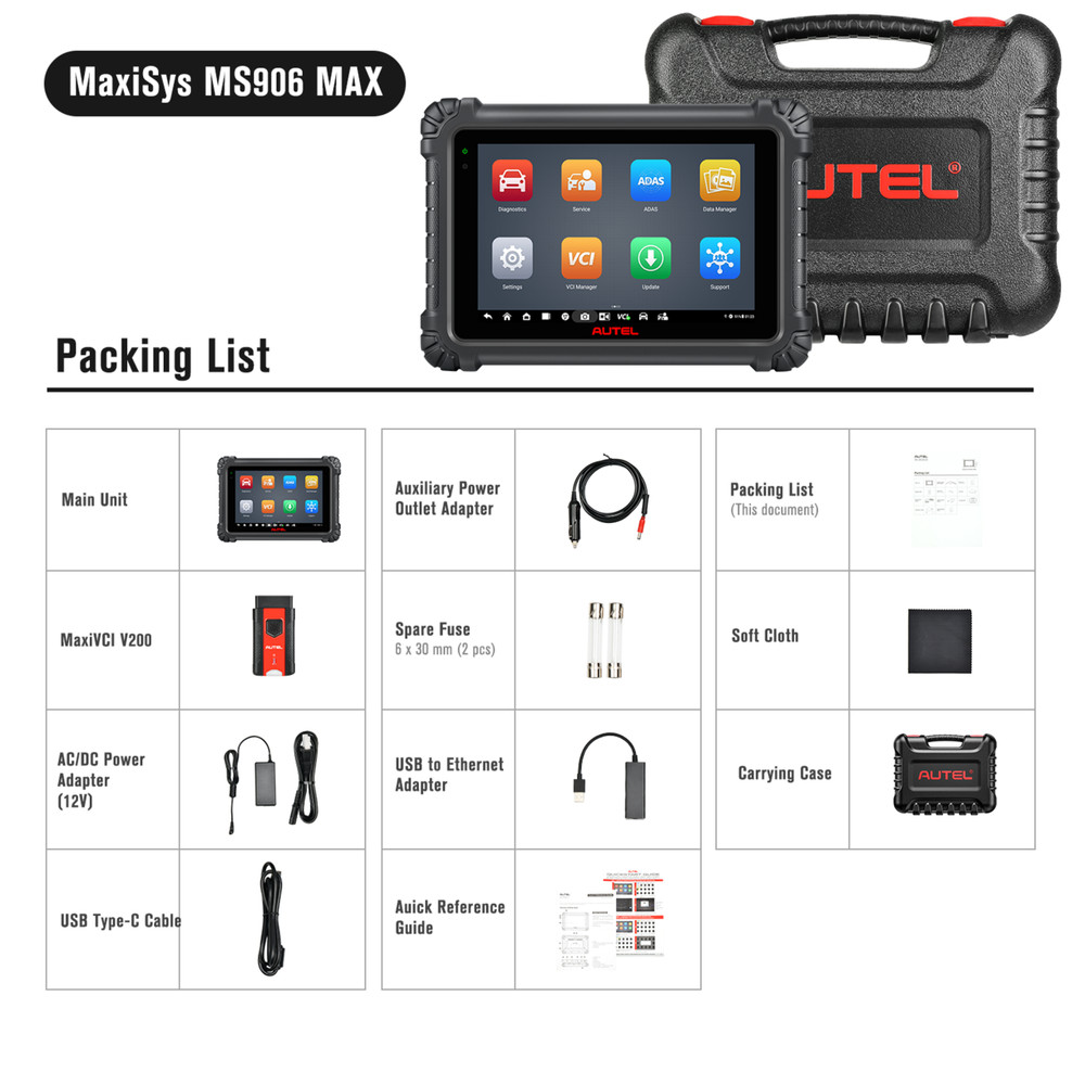 Autel MaxiSys MS906 MAX Up MK908 Pro Scanner Bidirectional Diagnostic ECU Coding