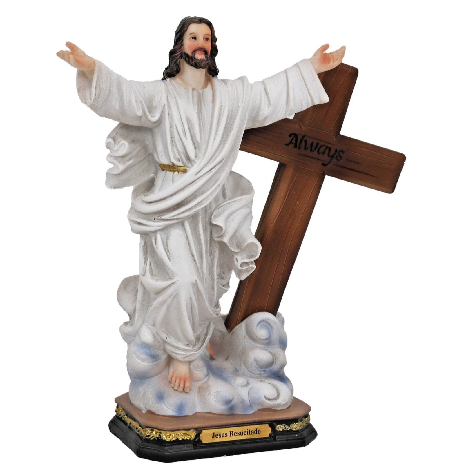 8" Cristo Resucitado  "Always"  Resin Figura Risen Christ