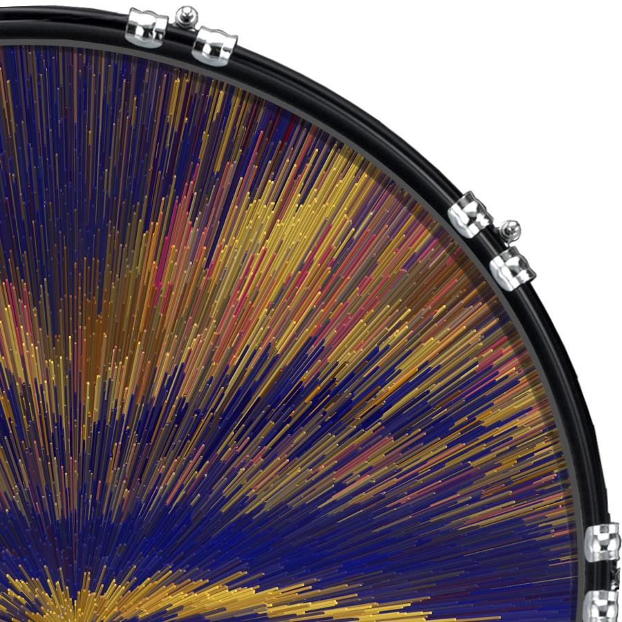 20" Custom Bass Kick Drum Front Head Graphical Explosive 8