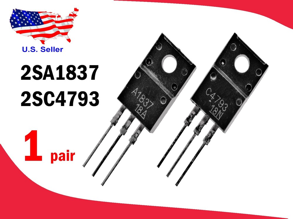 2SA1837 & 2SC4793 (2 pair) Transistors - Fast shipping w/Tracking