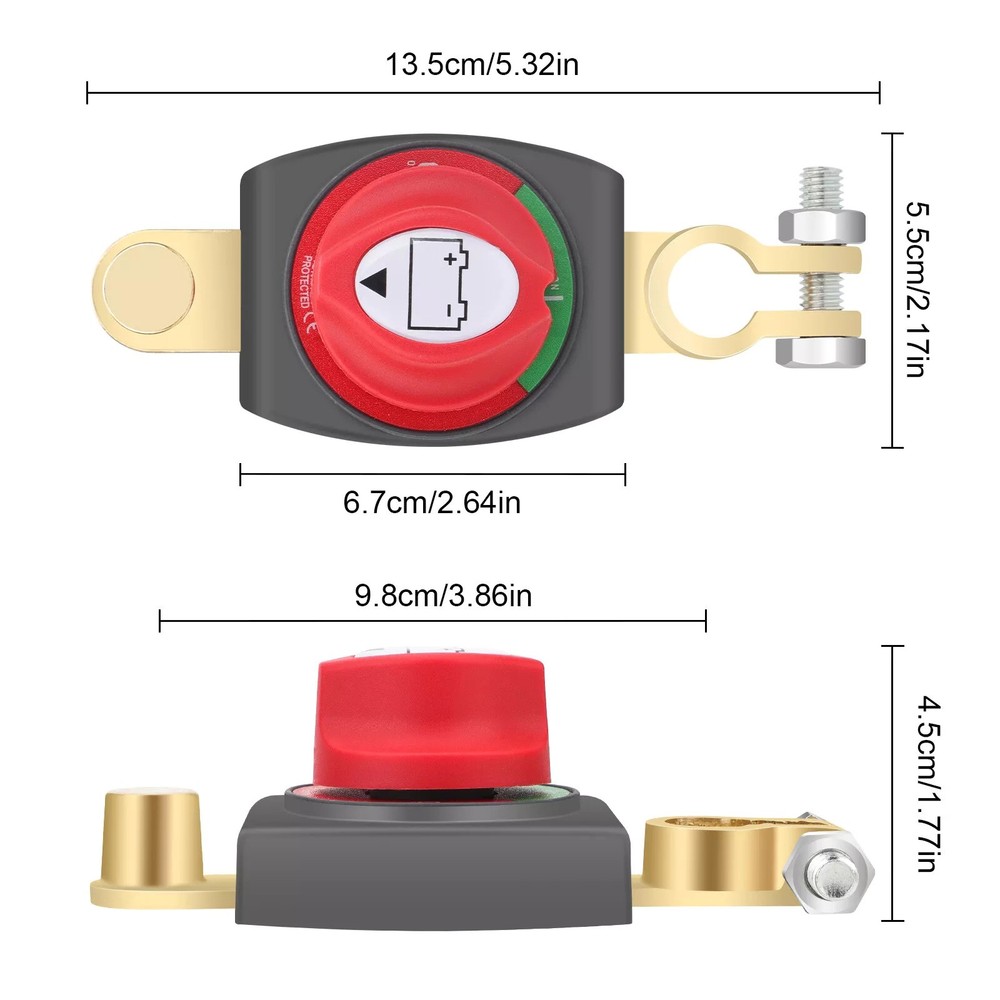 High Performance Battery Switch Replacement DC 12-48V 275A Wide Compatibility