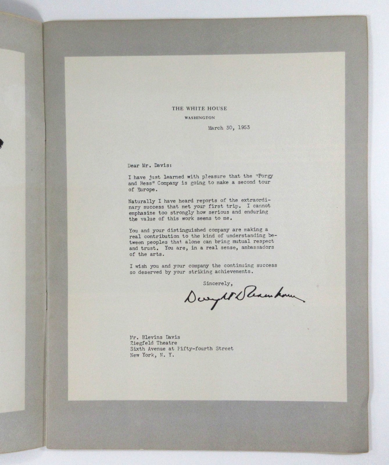 Porgy & Bess Theater Program Cab Calloway Helen Dowdy Ira George Gershwin 1953