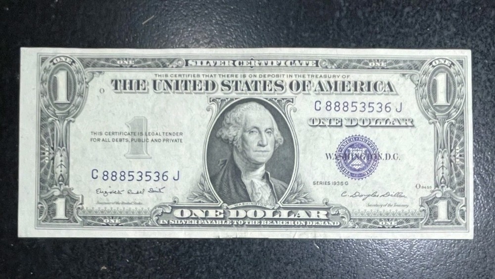 1935 G SERIES ONE DOLLAR SILVER CERTIFICATE NOTE ~ CRISPY CU ~NICE NOTE~