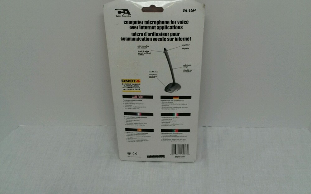 NEW Cyber Acoustics computer microphone model # CVL-1064