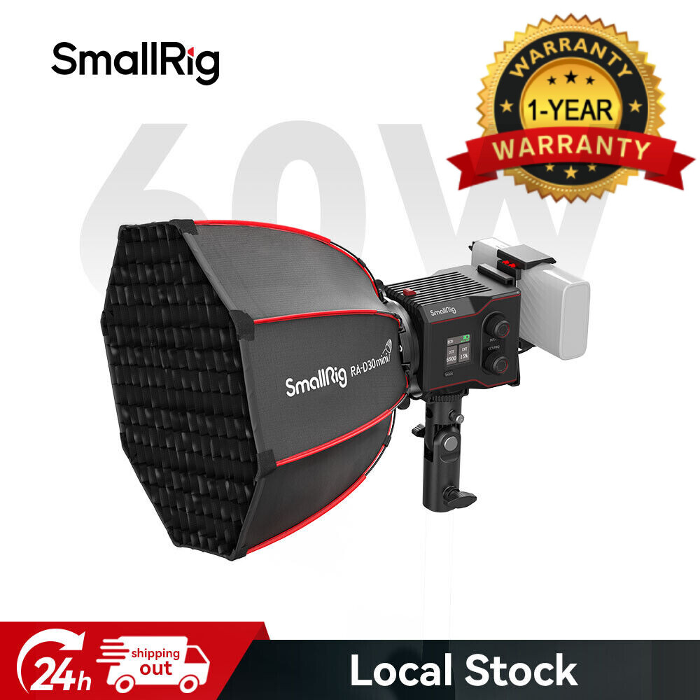 SmallRig RC 60B COB Video Light with Fast Charging + 29cm Parabolic Softbox