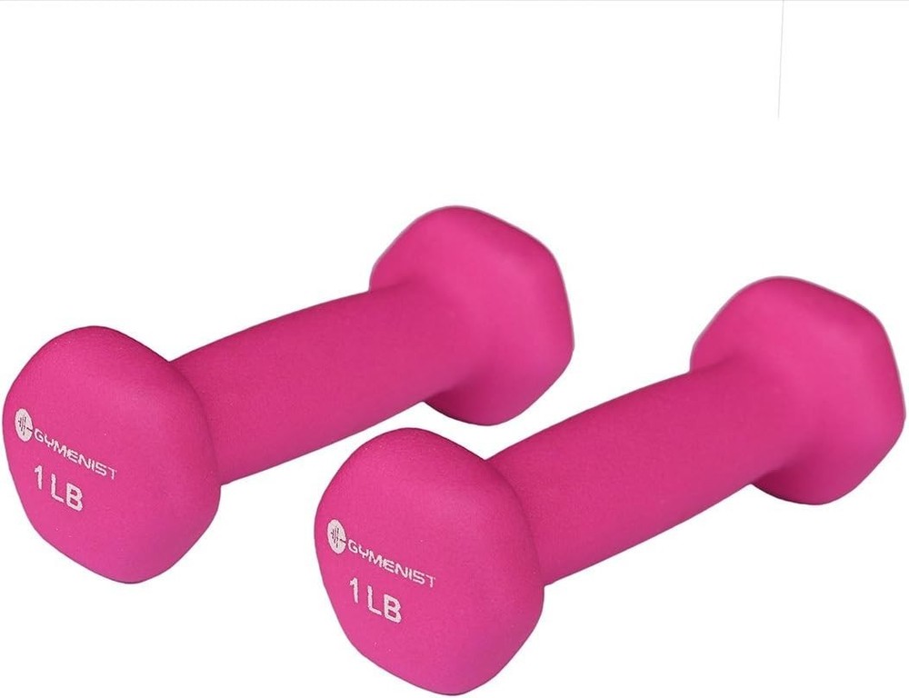 Comfortable Grip Neoprene Dumbbells - 2 Pack Lightweight Exercise Weights